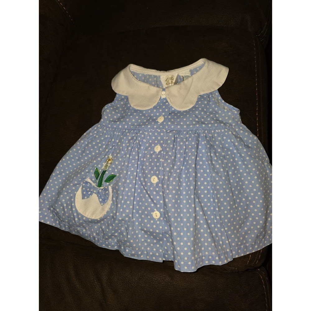 Little bitty vintage button down floral spring Easter dress size‎ 2t